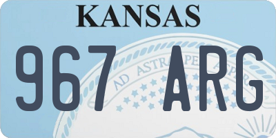 KS license plate 967ARG