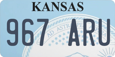 KS license plate 967ARU