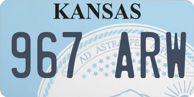 KS license plate 967ARW