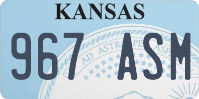 KS license plate 967ASM