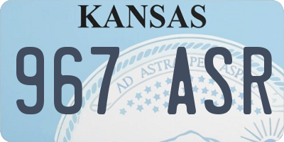 KS license plate 967ASR