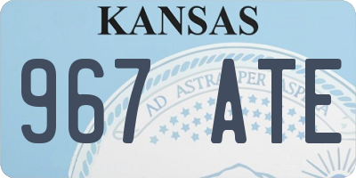 KS license plate 967ATE