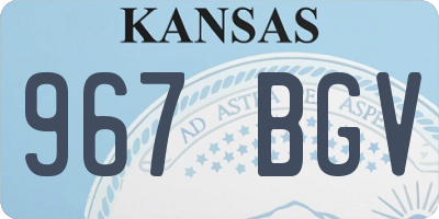 KS license plate 967BGV