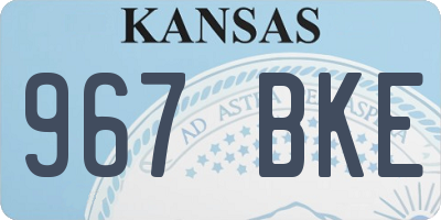 KS license plate 967BKE