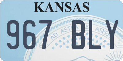 KS license plate 967BLY