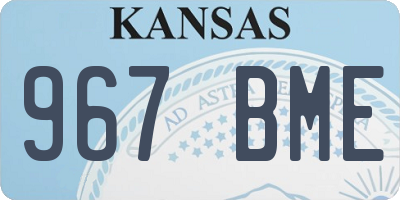 KS license plate 967BME