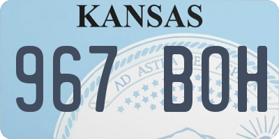 KS license plate 967BOH