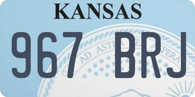 KS license plate 967BRJ