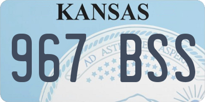 KS license plate 967BSS
