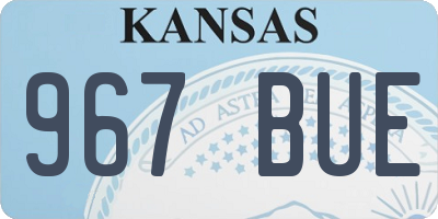 KS license plate 967BUE
