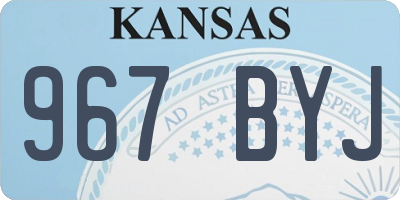 KS license plate 967BYJ