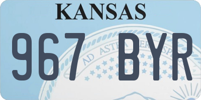 KS license plate 967BYR