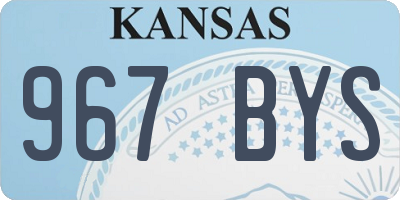 KS license plate 967BYS