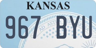 KS license plate 967BYU