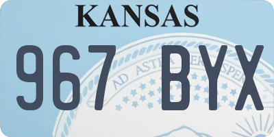 KS license plate 967BYX