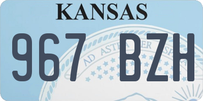 KS license plate 967BZH