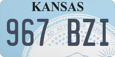 KS license plate 967BZI