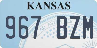 KS license plate 967BZM