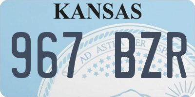KS license plate 967BZR