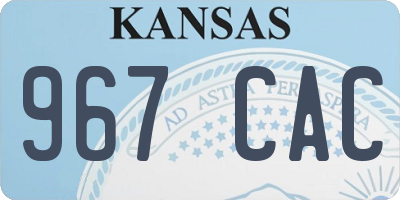KS license plate 967CAC