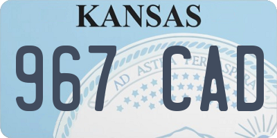 KS license plate 967CAD