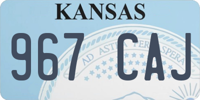 KS license plate 967CAJ