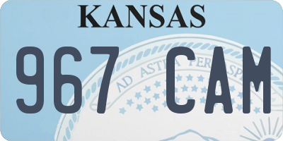 KS license plate 967CAM