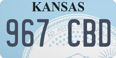 KS license plate 967CBD