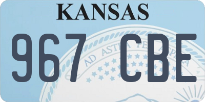 KS license plate 967CBE