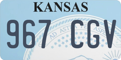 KS license plate 967CGV