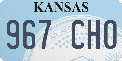 KS license plate 967CHO