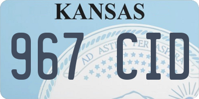 KS license plate 967CID