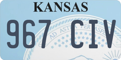 KS license plate 967CIV