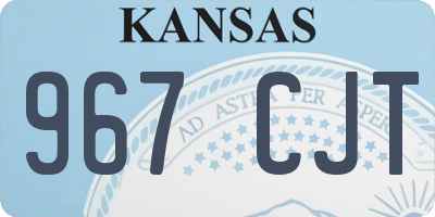 KS license plate 967CJT