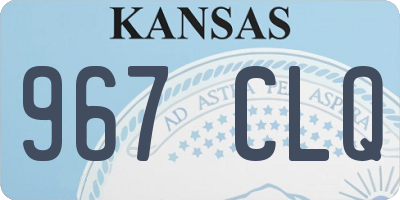 KS license plate 967CLQ