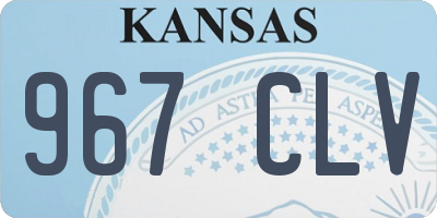 KS license plate 967CLV