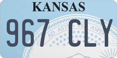 KS license plate 967CLY