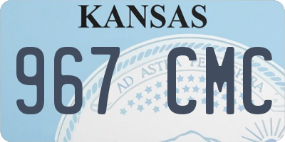 KS license plate 967CMC