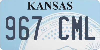 KS license plate 967CML