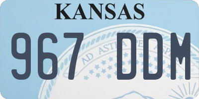 KS license plate 967DDM