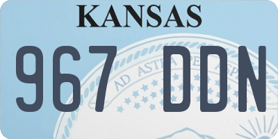 KS license plate 967DDN