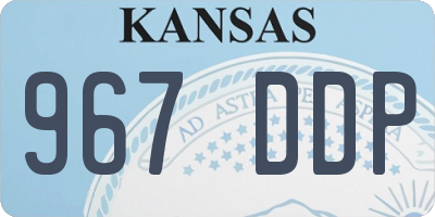 KS license plate 967DDP