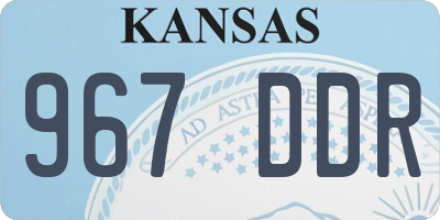 KS license plate 967DDR