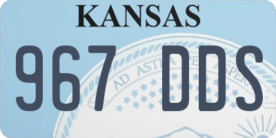 KS license plate 967DDS