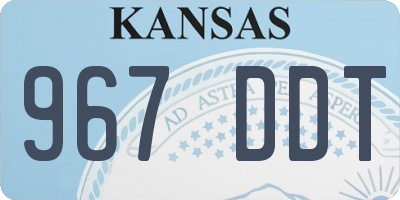 KS license plate 967DDT