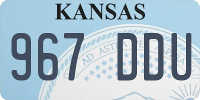 KS license plate 967DDU