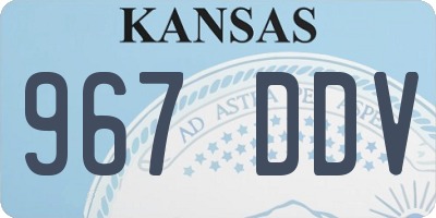 KS license plate 967DDV
