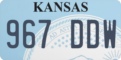 KS license plate 967DDW