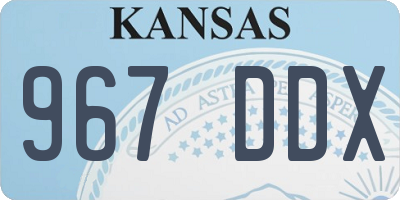 KS license plate 967DDX