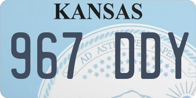 KS license plate 967DDY